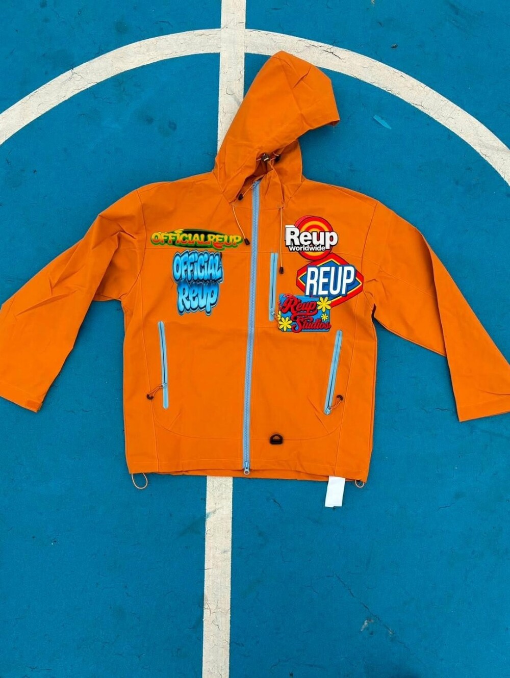 Orange Unisex. Hooded Jacket